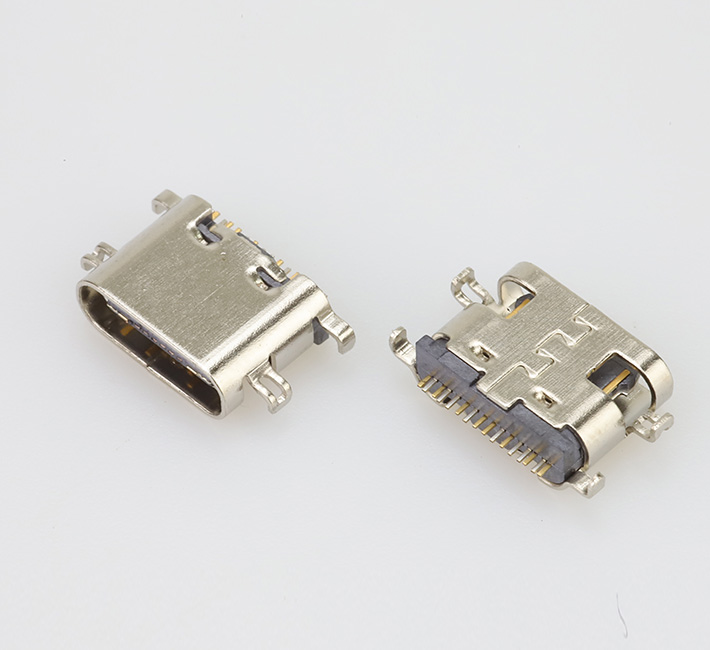 type-c16P2A沉板母座移動(dòng)電源HUB手機(jī)充電器平板單排