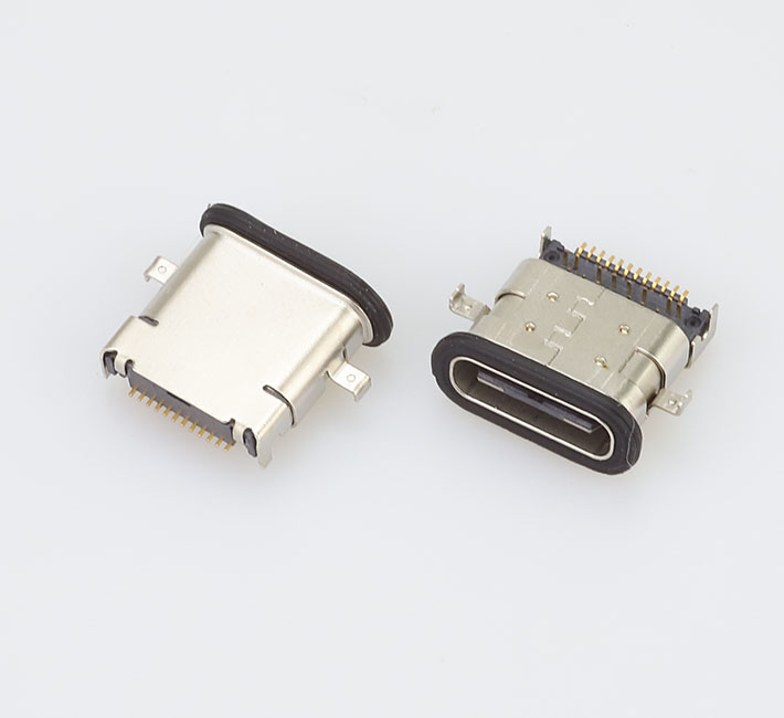 防水type-c母座24p貼片式插件